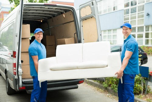 Student removals service in Pimlico with boxes and furniture ready for transport
