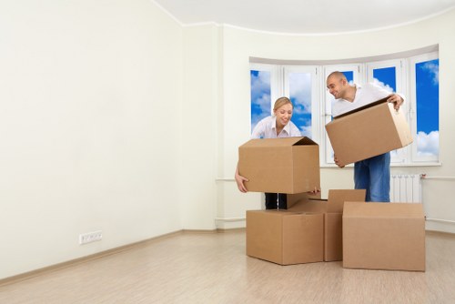 A van positioned for a central London residential move