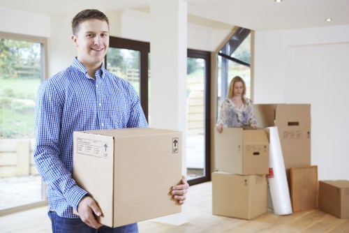Careful transport of office equipment during a Pimlico relocation