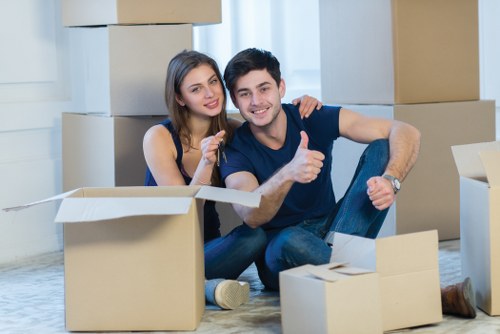 Customer discussing a moving booking and service details