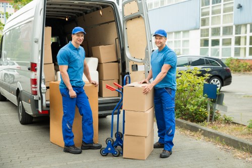 Packed student belongings prepared for removal from a Pimlico flat share