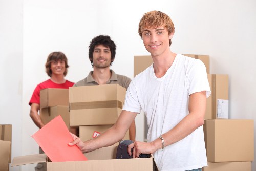 Careful loading of boxes and household items for a Pimlico move