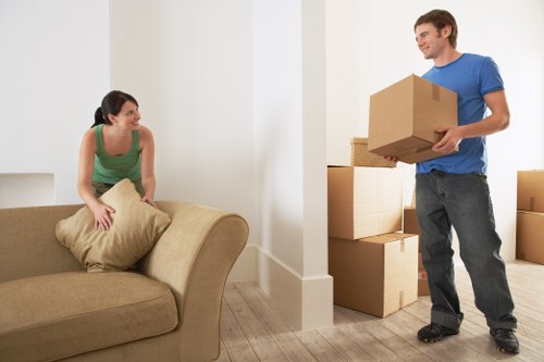 Household furniture being prepared for removal in Pimlico